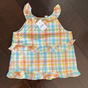 Soft cotton plaid top (1a)